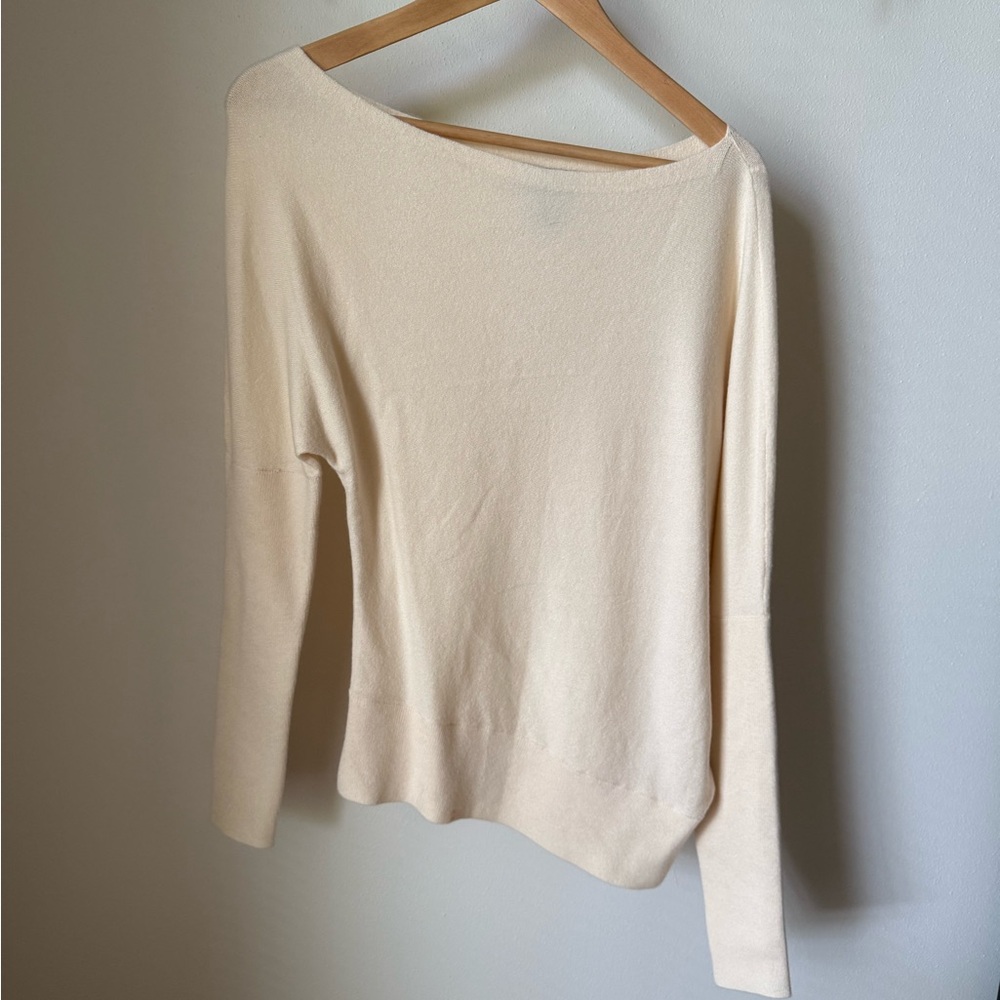 Express Cream Off-the-Shoulder Sweater